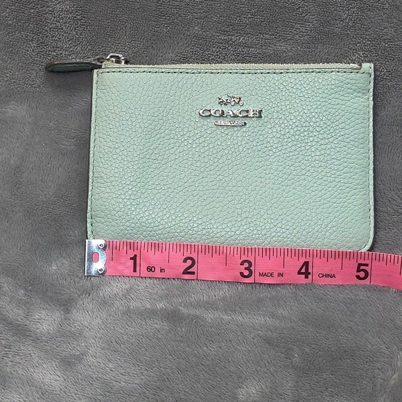 Vintage Coach Change Purse Teal small Zippered L1581 65566 - Picture 5 of 9